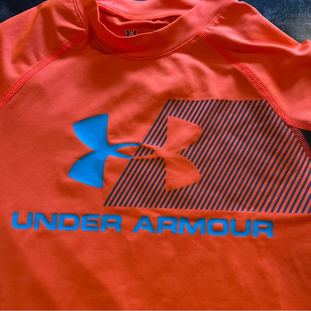 Hurley swim trunks and Under Armour Sun protection shirt